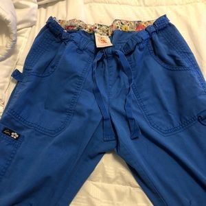 Blue scrub pants